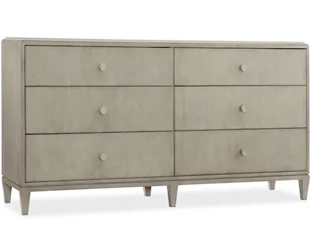 6 drawer gray dresser