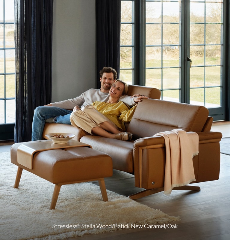 Stressless Stella Sofa in Batick New Caramel and Oak