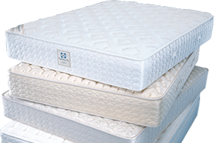 stack of white mattresses