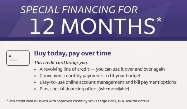 Apply for online financing with Wells Fargo