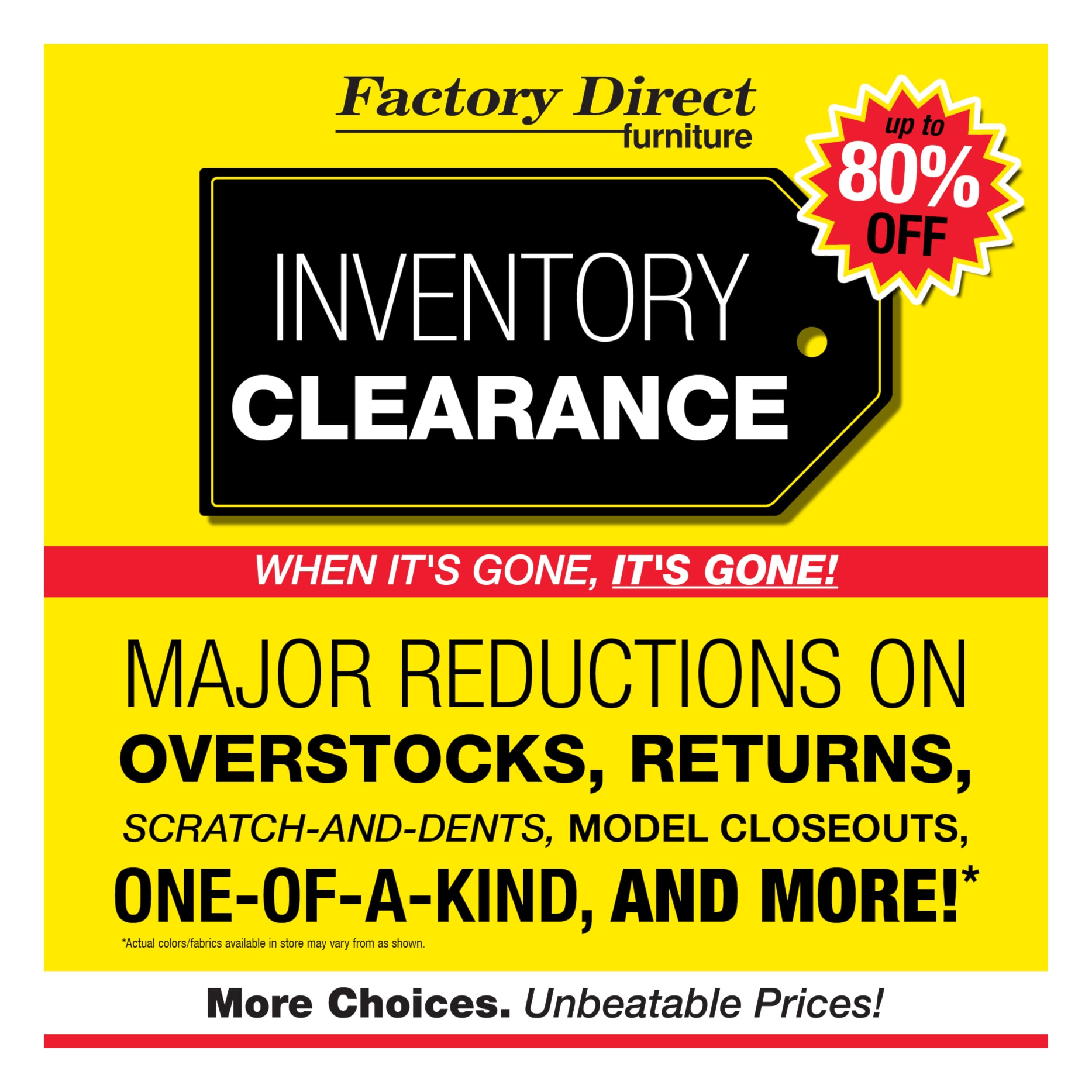 Inventory Clearance