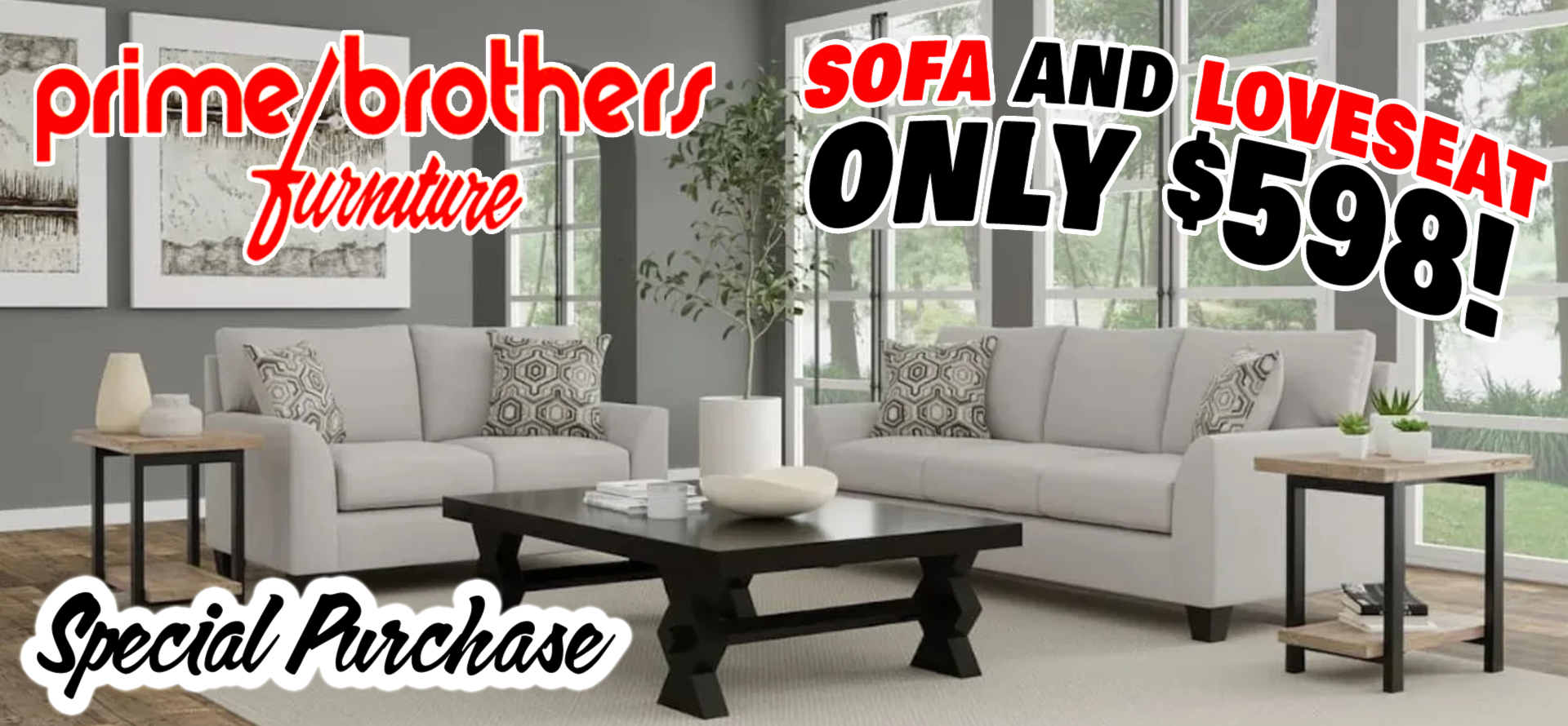 Sofa and Loveseat Only $598