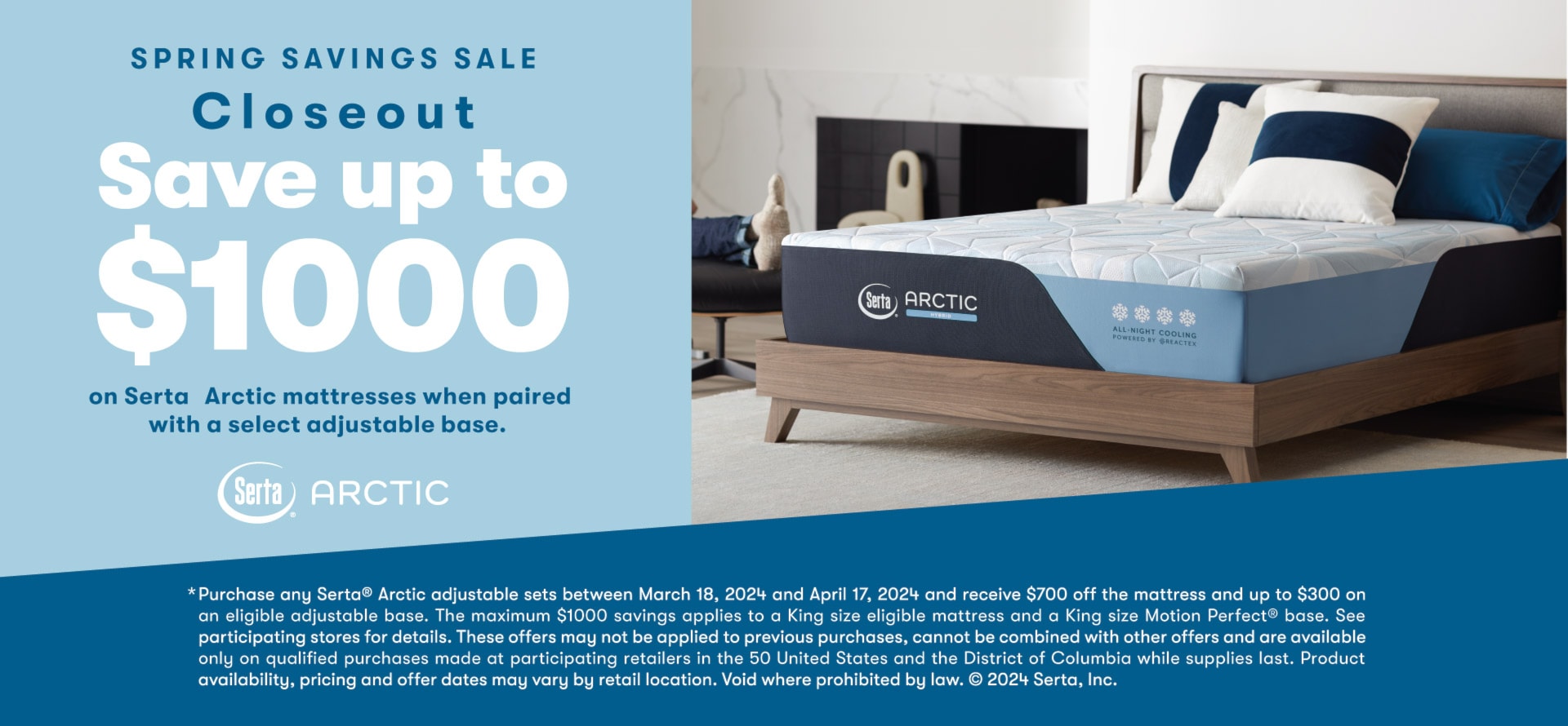 Serta Arctic Save up to $1000