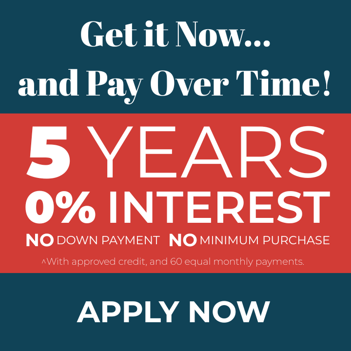 Special financing for 5 years, with approved credit. 