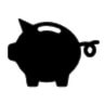 An icon of a piggy bank.