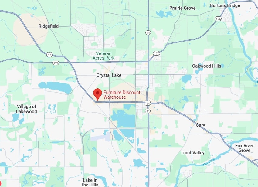 furniture discount warehouse map