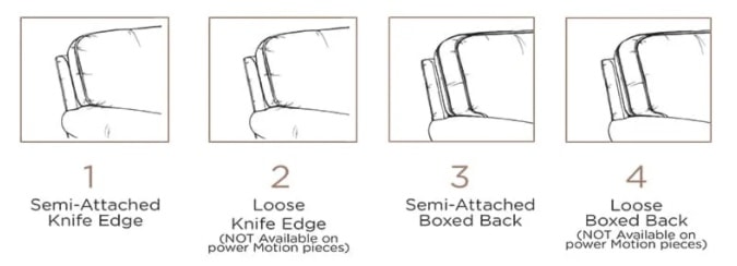 Choose your back style from box back or knife edge, available loose or semi-attached.