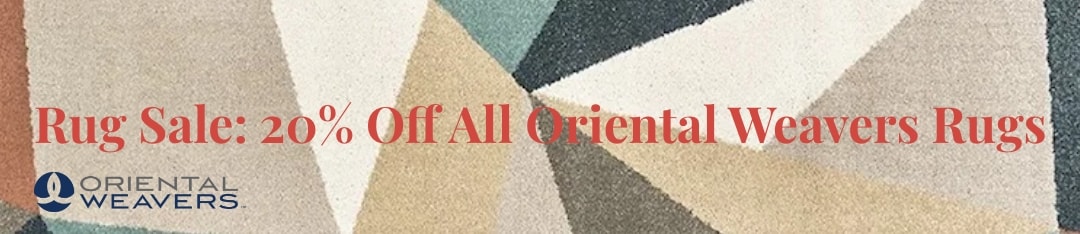 20% off Oriental Weaver rugs. Online only.