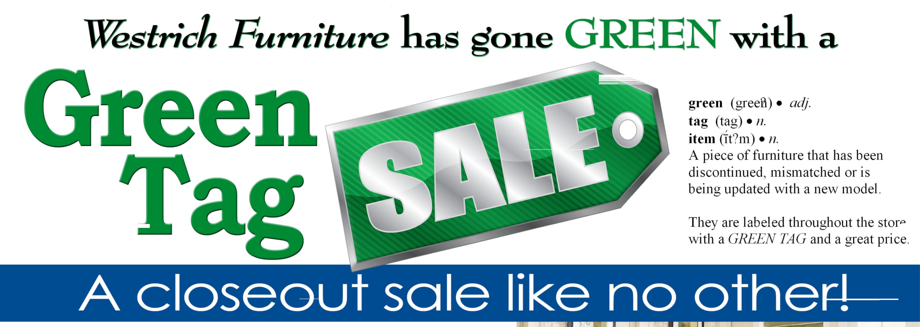 Green Tag Sale Header