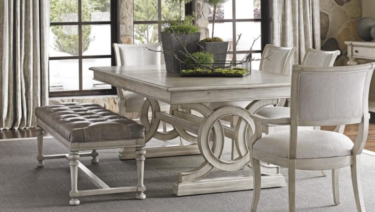 Dining room featuring Montauk Dining Table. 