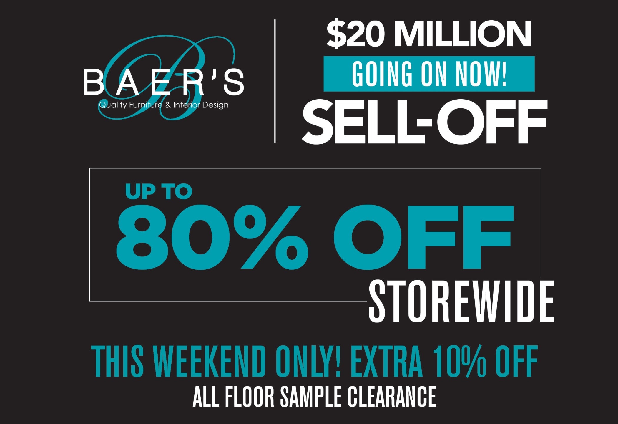 $20 Million Sell-Off Sale