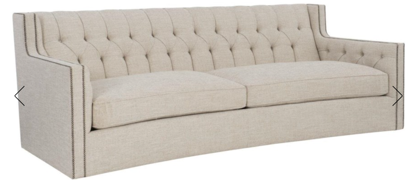 Bernhardt Curved Sofa