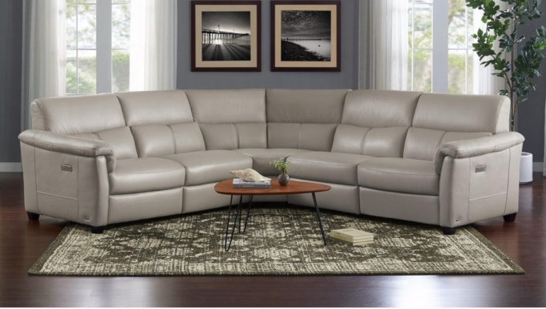 Beautiful leather sectional. 