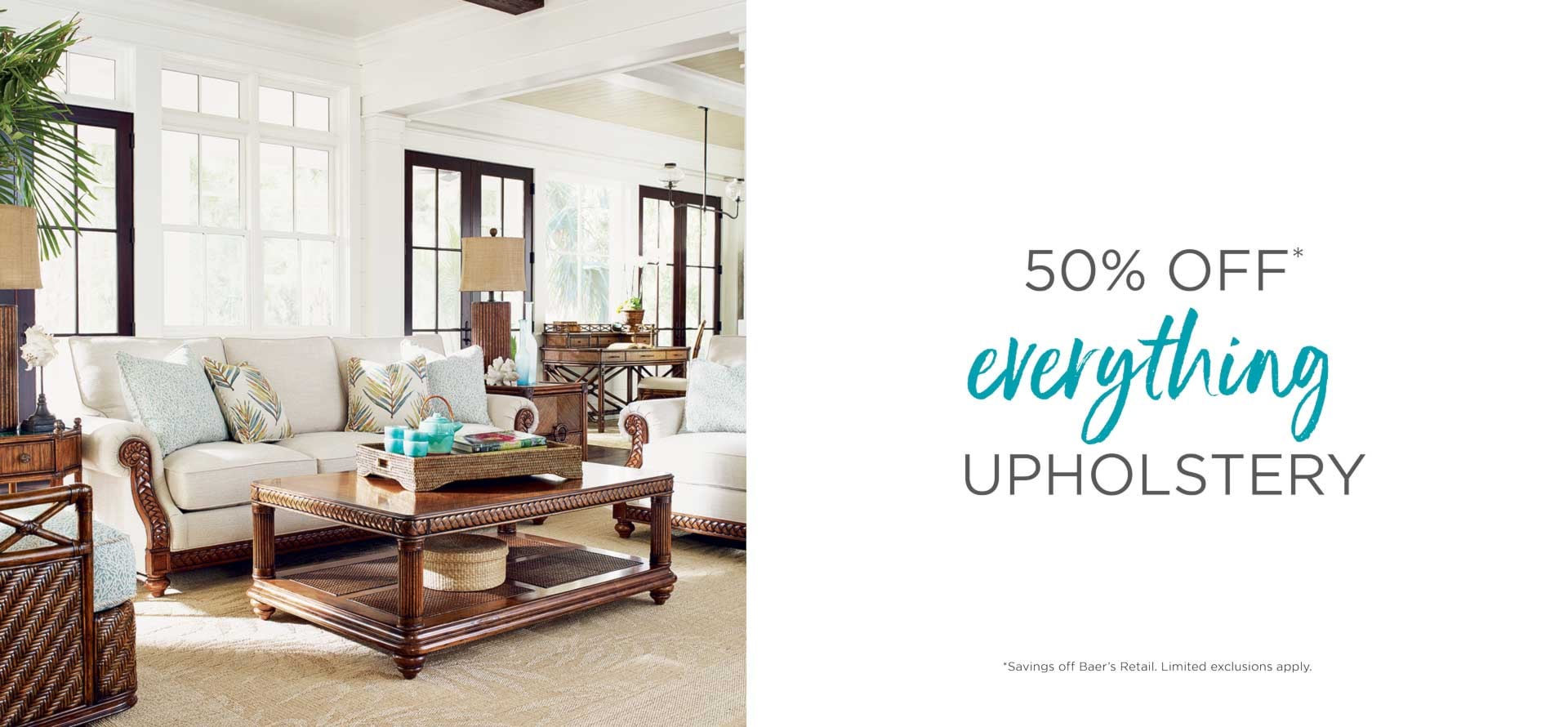 50% off upholstery