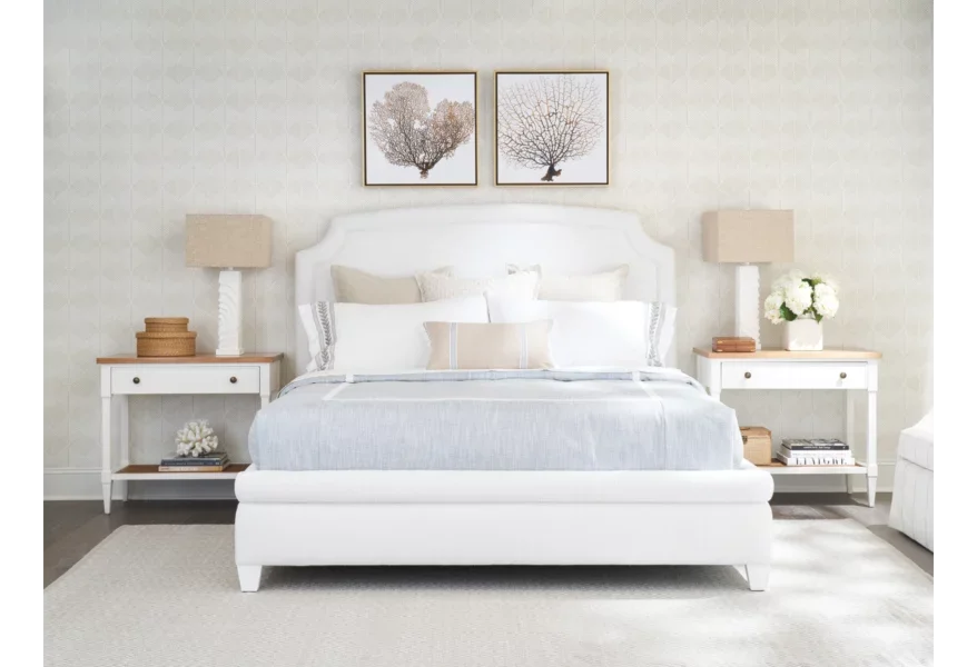 White modern Avalon bed in 
