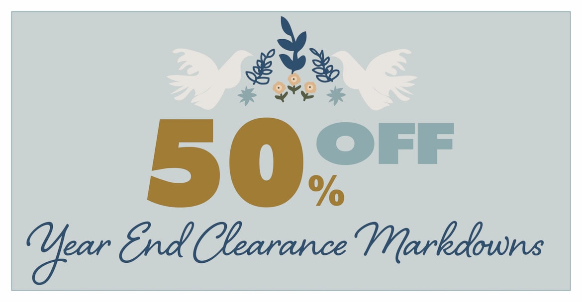 50% OFF Year End Clearance Markdowns