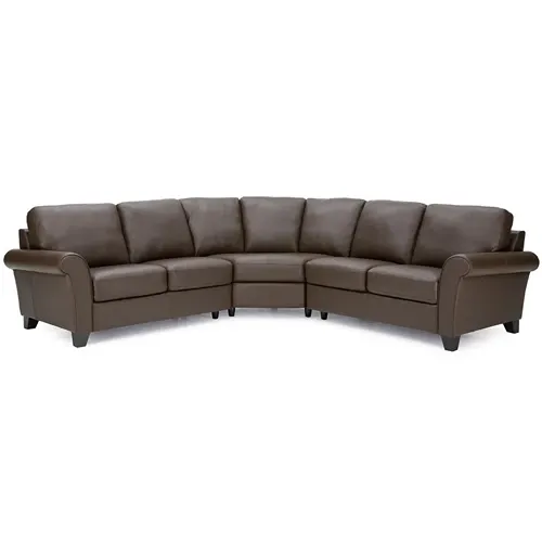 dark brown leather l-shaped sectional sofa