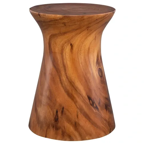 round wood end table