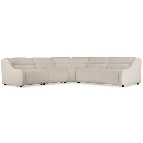 light beige fabric l-shaped reclining sectional sofa