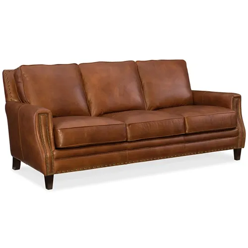 brown leather sofa