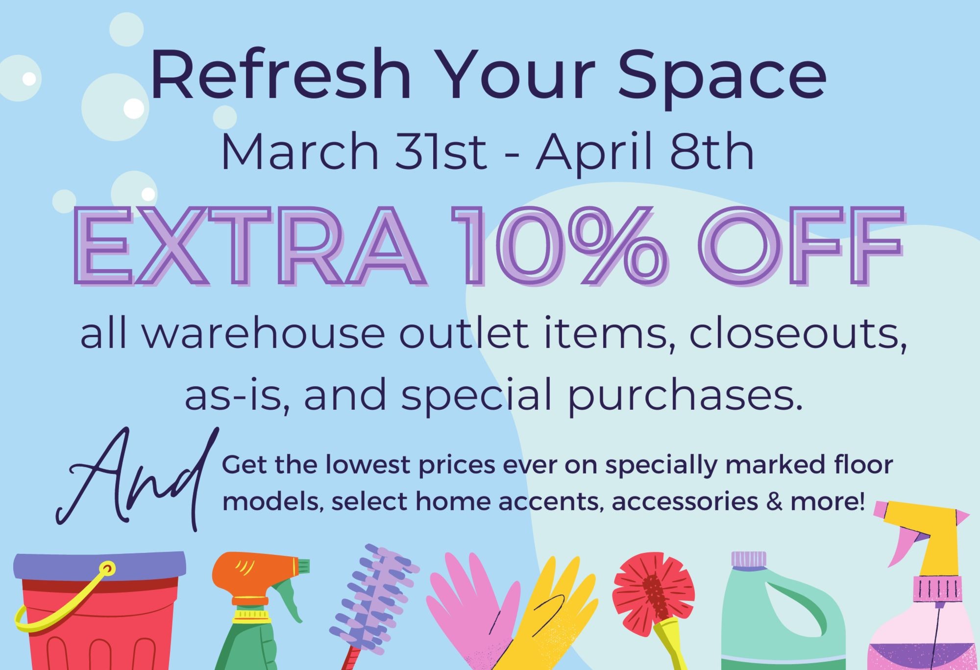 Spring Cleaning Sale Footer