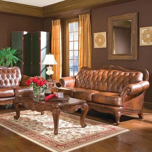 dark brown leather sofa 
