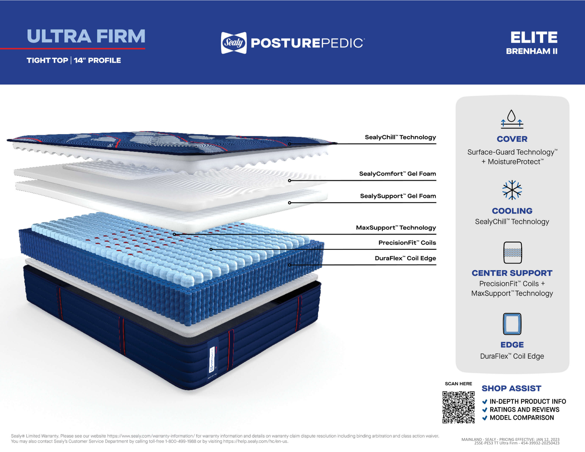 Brenham II Ultra Firm Tight Top Benefits