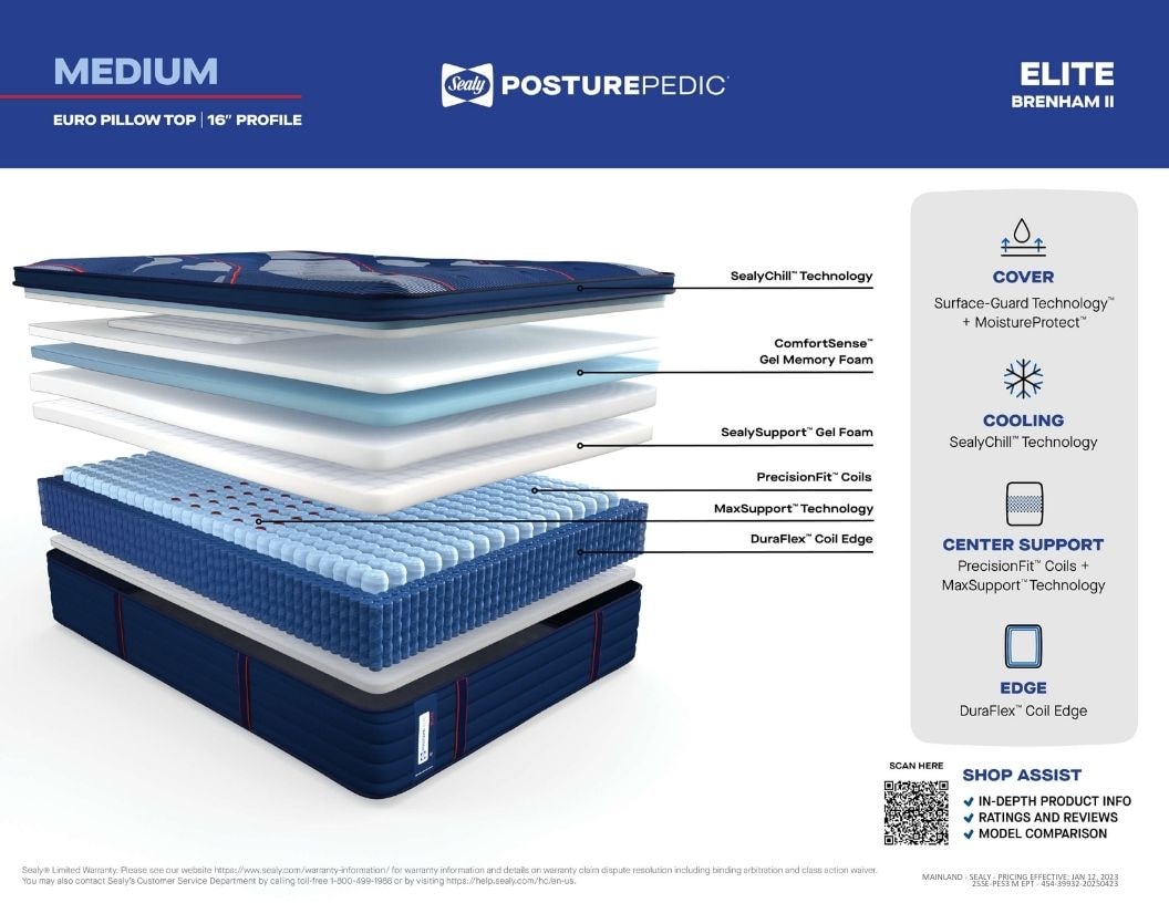 Brenham II Medium Euro Pillow Top Benefits