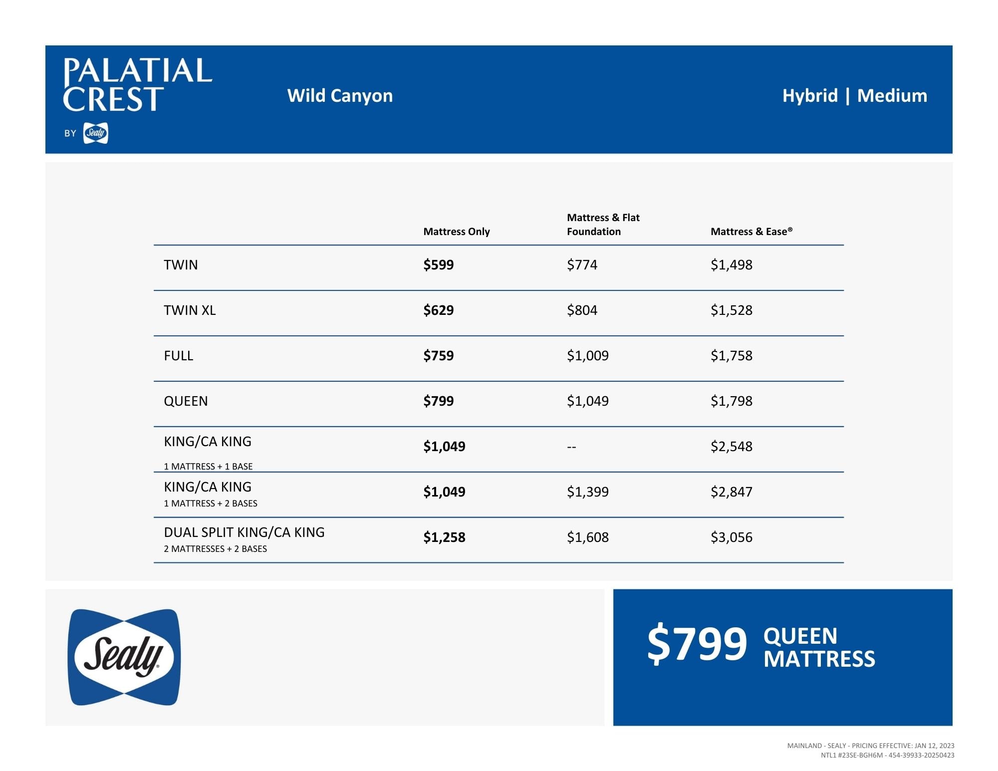 Wild Canyon Medium Hybrid Pricing