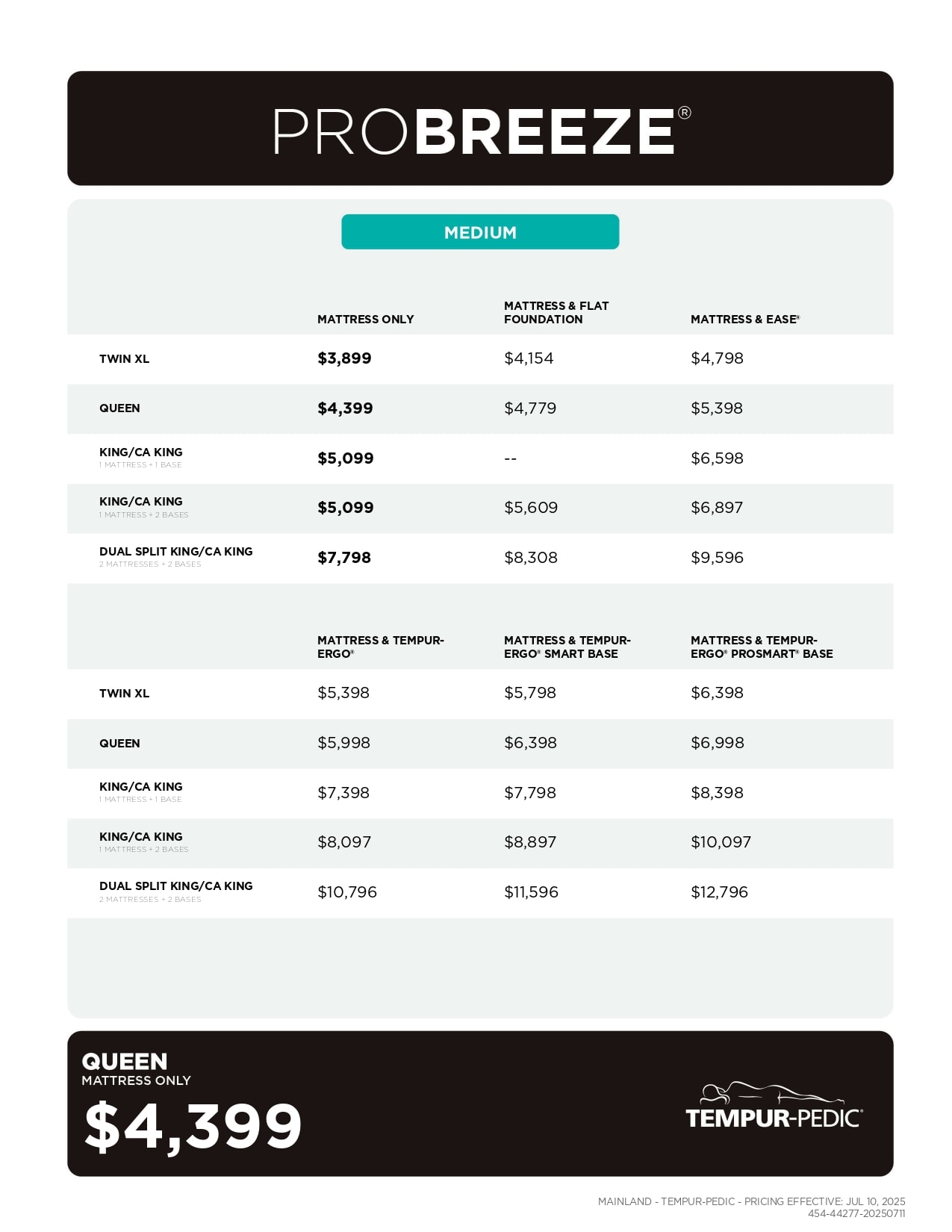 ProBreeze Medium Pricing