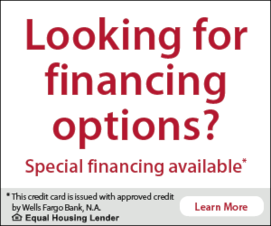 Looking for financing options? Special financing available with Wells Fargo