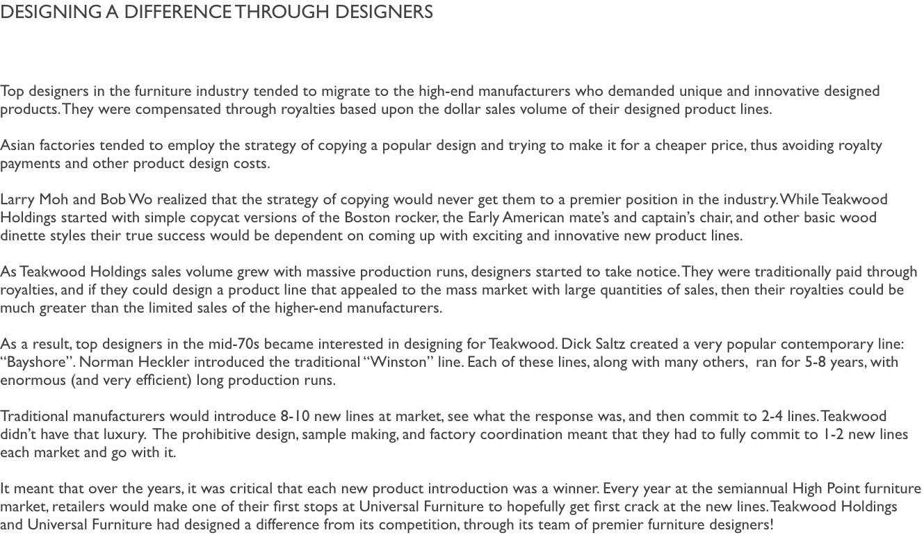 Designing a difference between designers