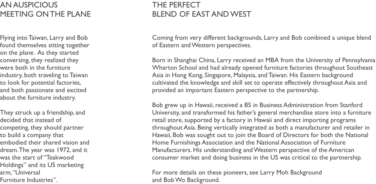 Meeting on the plane and a blend of East meets West