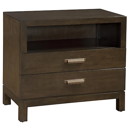 Box Night Stand with 2 Drawers