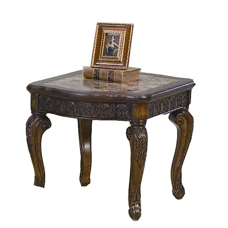 Marble Top End Table