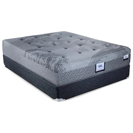 Queen Cushion Firm Pocketed Coil Mattress and Airluxe Base