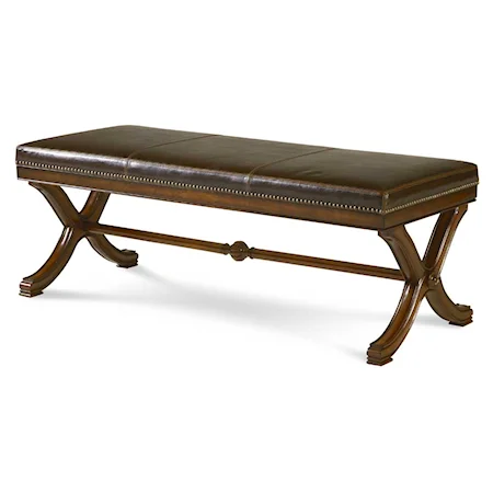 Upholstered Scissor Leg Bench