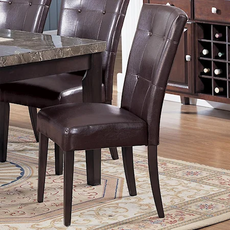 Bycast Side Chair with Upholstered Seat and Back