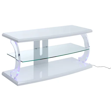 Contemporary TV Stand with LED Lighting