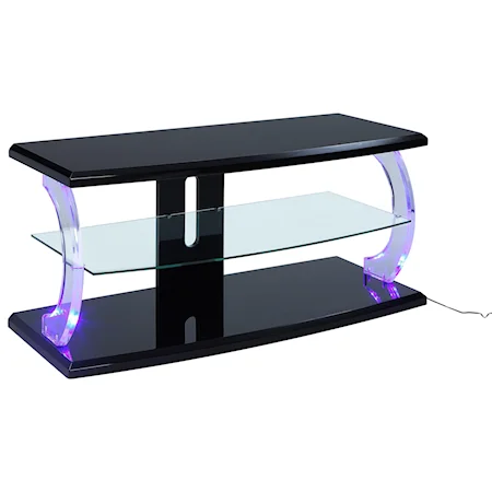 Contemporary TV Stand with LED Lighting