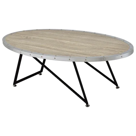 Industrial Oval Coffee Table