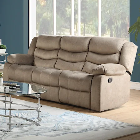 Casual Motion Sofa with External Latch Handle