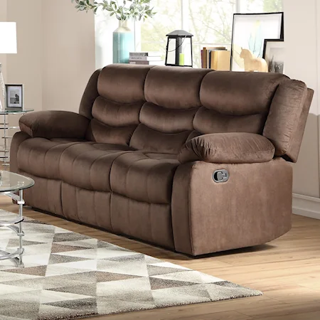 Casual Motion Sofa with External Latch Handle