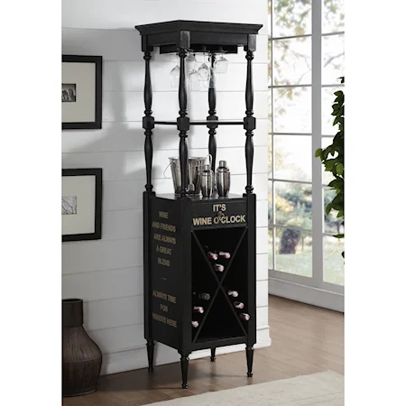 Wine Cabinet with Bottle and Glass Storage