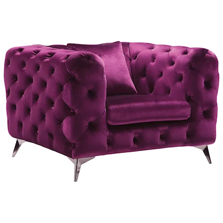 Glam Chesterfield-Style Chair