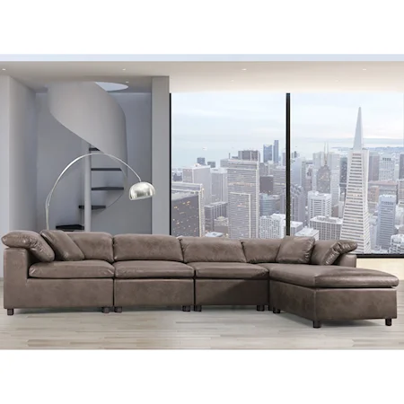 Contemporary Modular Sectional Sofa with Chaise