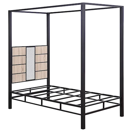 Industrial Twin Canopy Bed