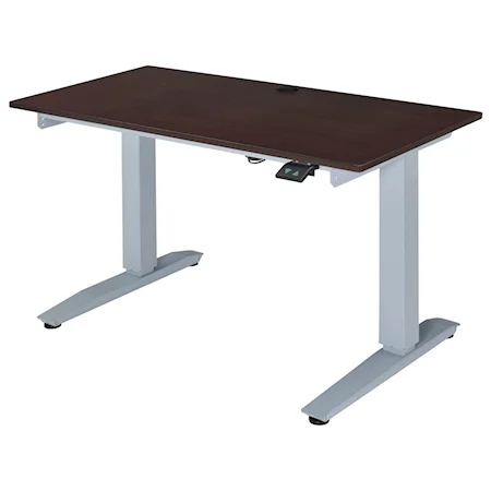 Contemporary Desk with Adjustable Height Power Lift