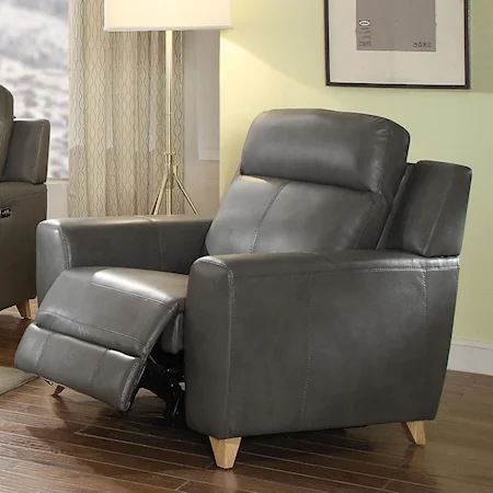 Contemporary Power Recliner with USB Charging Port