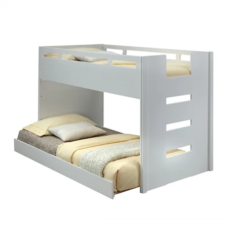 Contemporary Twin Loft Bed with Trundle